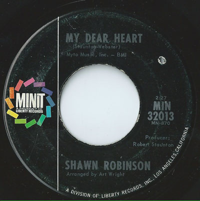 SHAWN ROBINSON, MY DEAR HEART, MINIT - NorthernSoul45s.co.uk ...